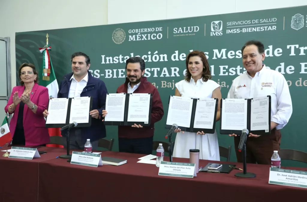 Firman IMSS y gobierno de Baja California la instalación de mesas de transición del sistema de salud estatal al IMSS Bienestar
