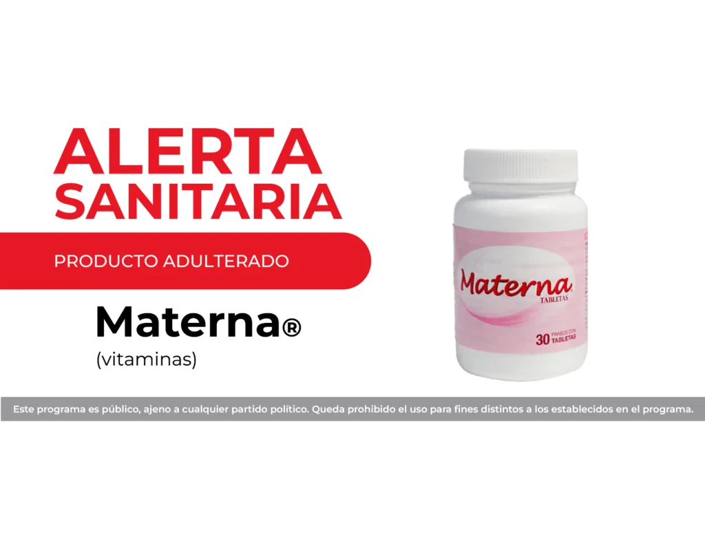 Alertan sobre lote adulterado de vitaminas Materna
