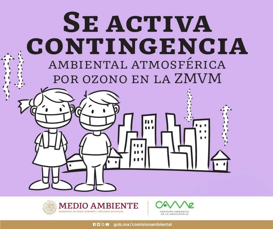 Nuevamente se activa contingencia ambiental atmosférica por ozono en Valle de México 